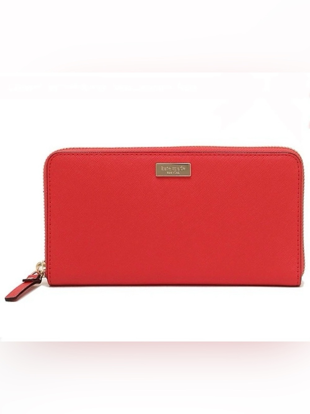 MINT CONDITION! kate spade Laurel Way Neda Red Zip-Around Leather Wallet